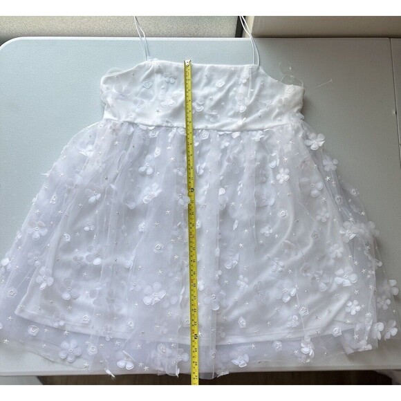 Alter’d State Aurora Floral Mesh Babydoll Mini Dress XL Spaghetti 3D Flower - Picture 5 of 8